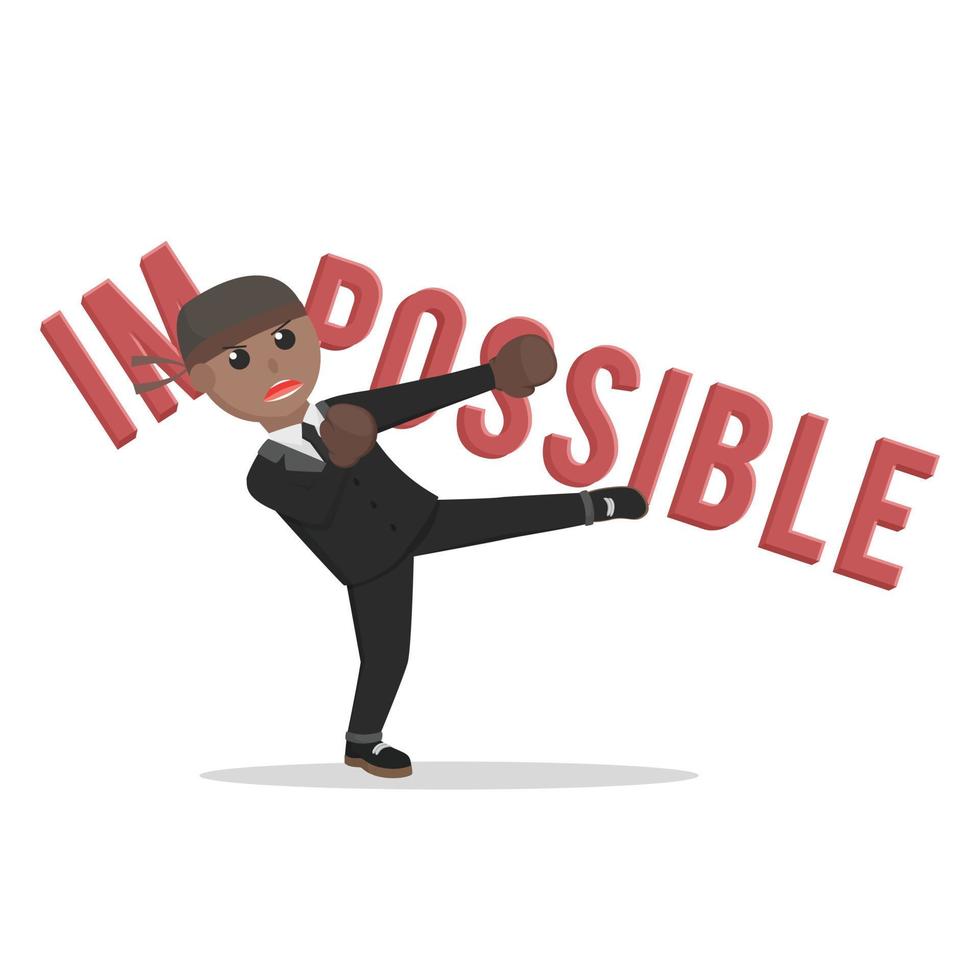 business african impossible character person vector
