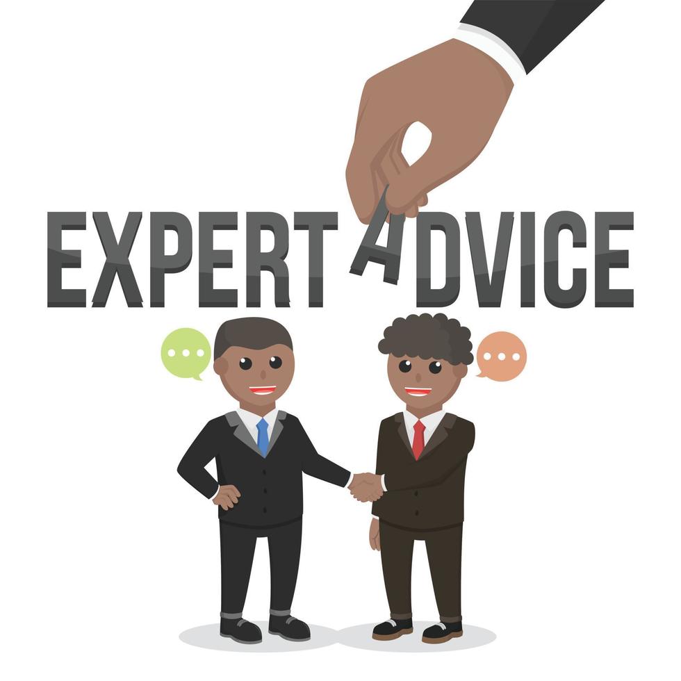 business african expert advice design character people vector