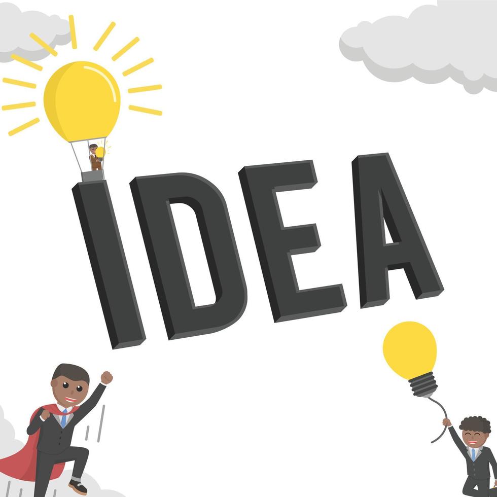 business african idea people design character on white background vector