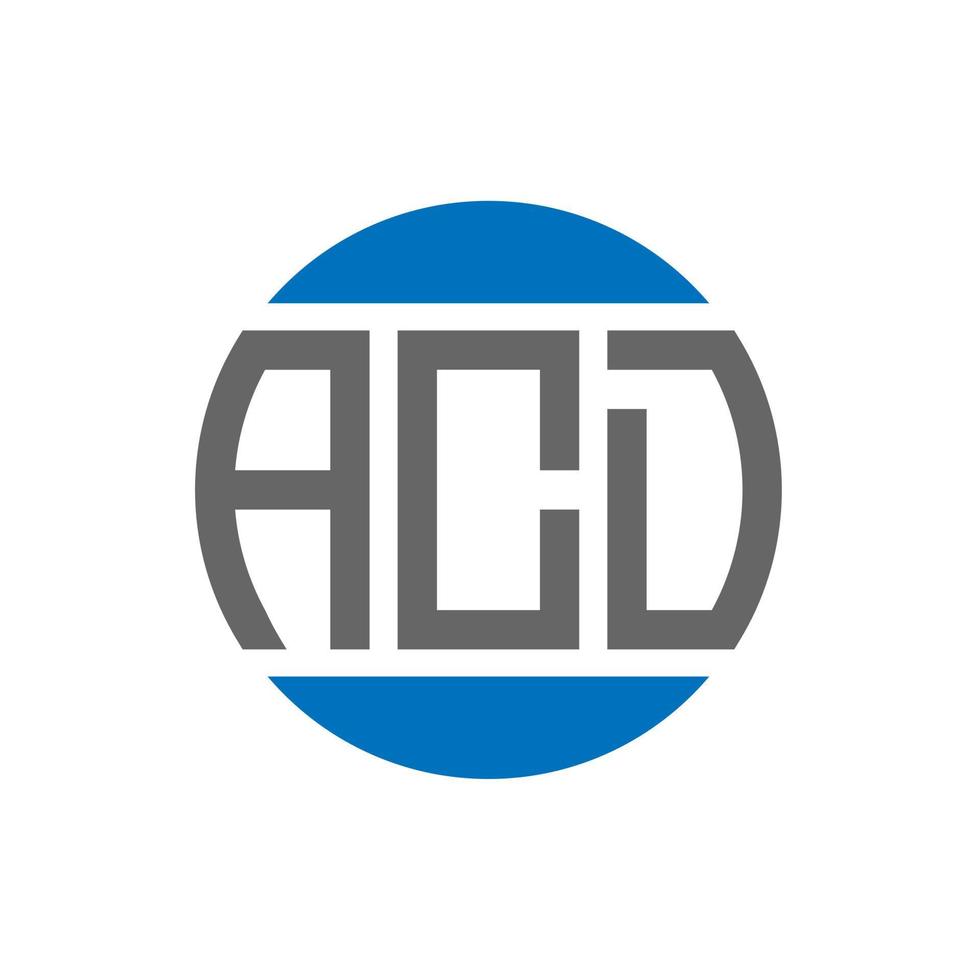diseño de logotipo de letra acd sobre fondo blanco. concepto de logotipo de círculo de iniciales creativas acd. diseño de letras acd. vector