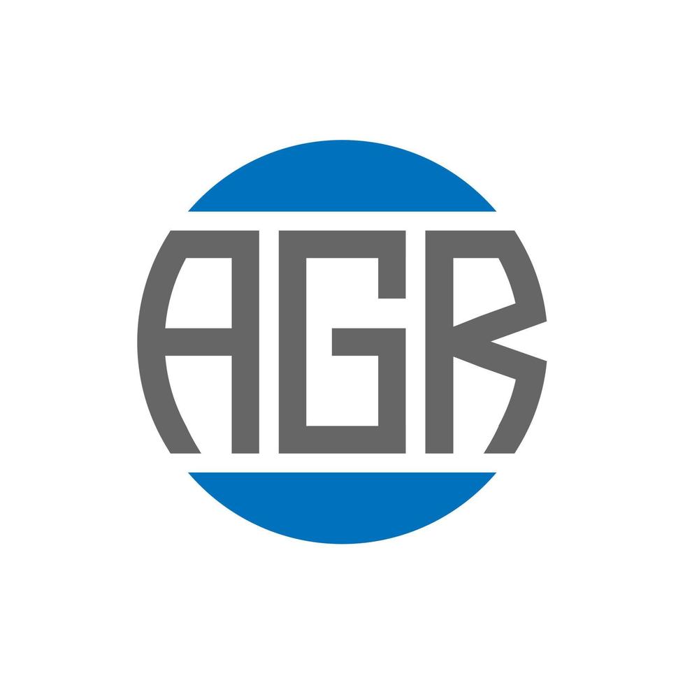 AGR letter logo design on white background. AGR creative initials circle logo concept. AGR letter design. vector