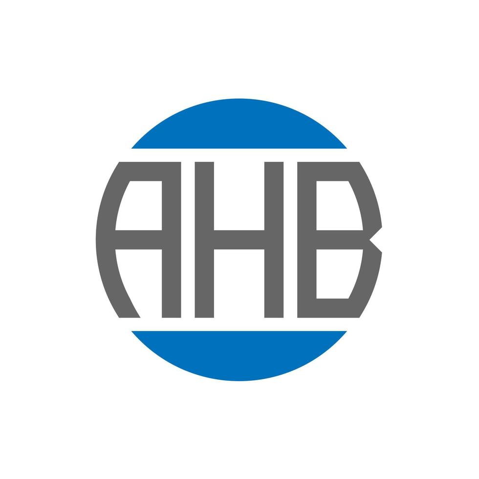 diseño de logotipo de letra ahb sobre fondo blanco. concepto de logotipo de círculo de iniciales creativas de ahb. diseño de letras ahb. vector