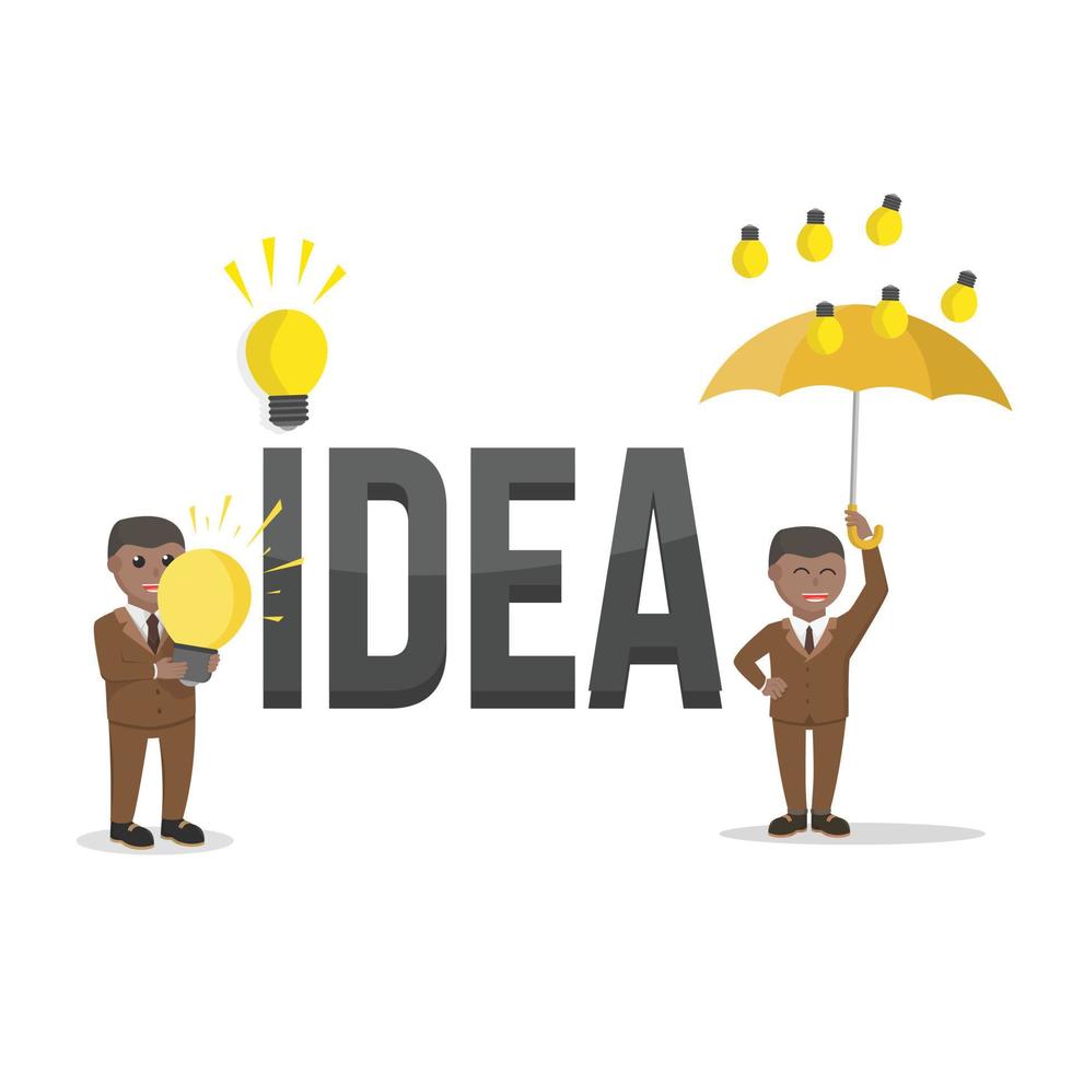 business african idea people design character on white background vector