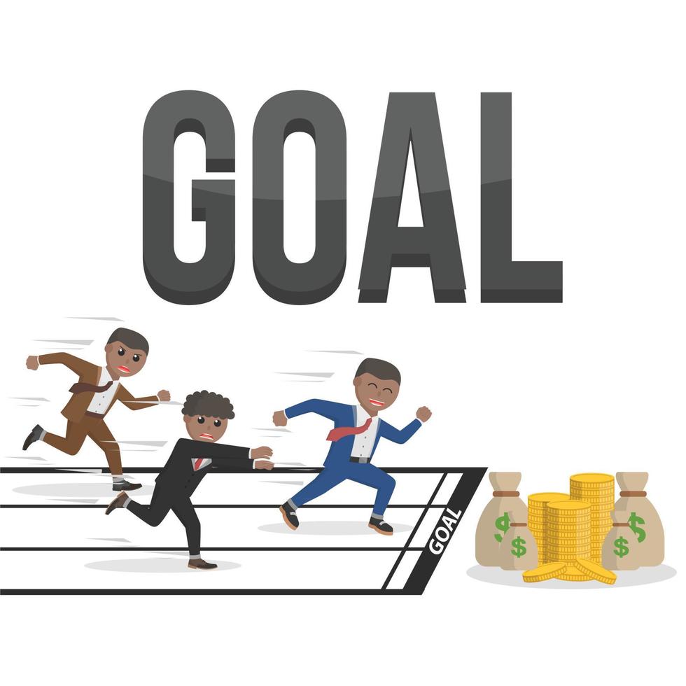 business african goal design character people vector