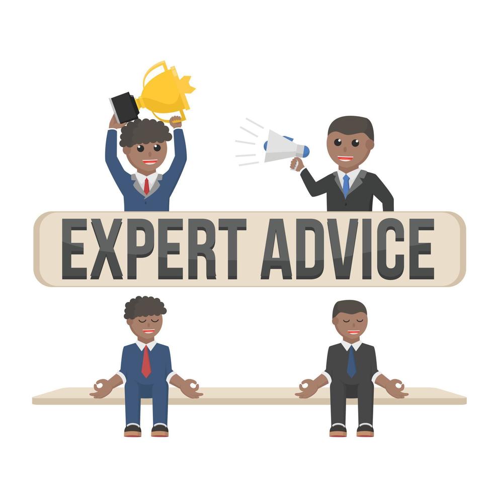 business african expert advice design character people vector