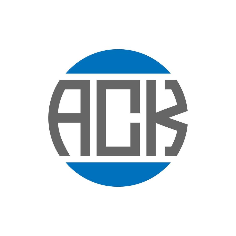 diseño de logotipo de letra ck sobre fondo blanco. concepto de logotipo de círculo de iniciales creativas ack. diseño de letra ck. vector