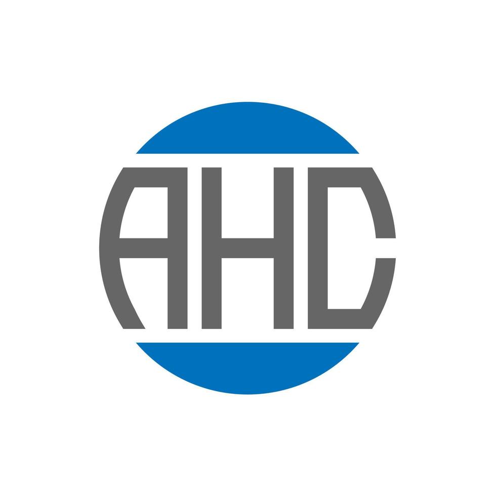 diseño de logotipo de letra ahc sobre fondo blanco. concepto de logotipo de círculo de iniciales creativas ahc. diseño de letras ahc. vector