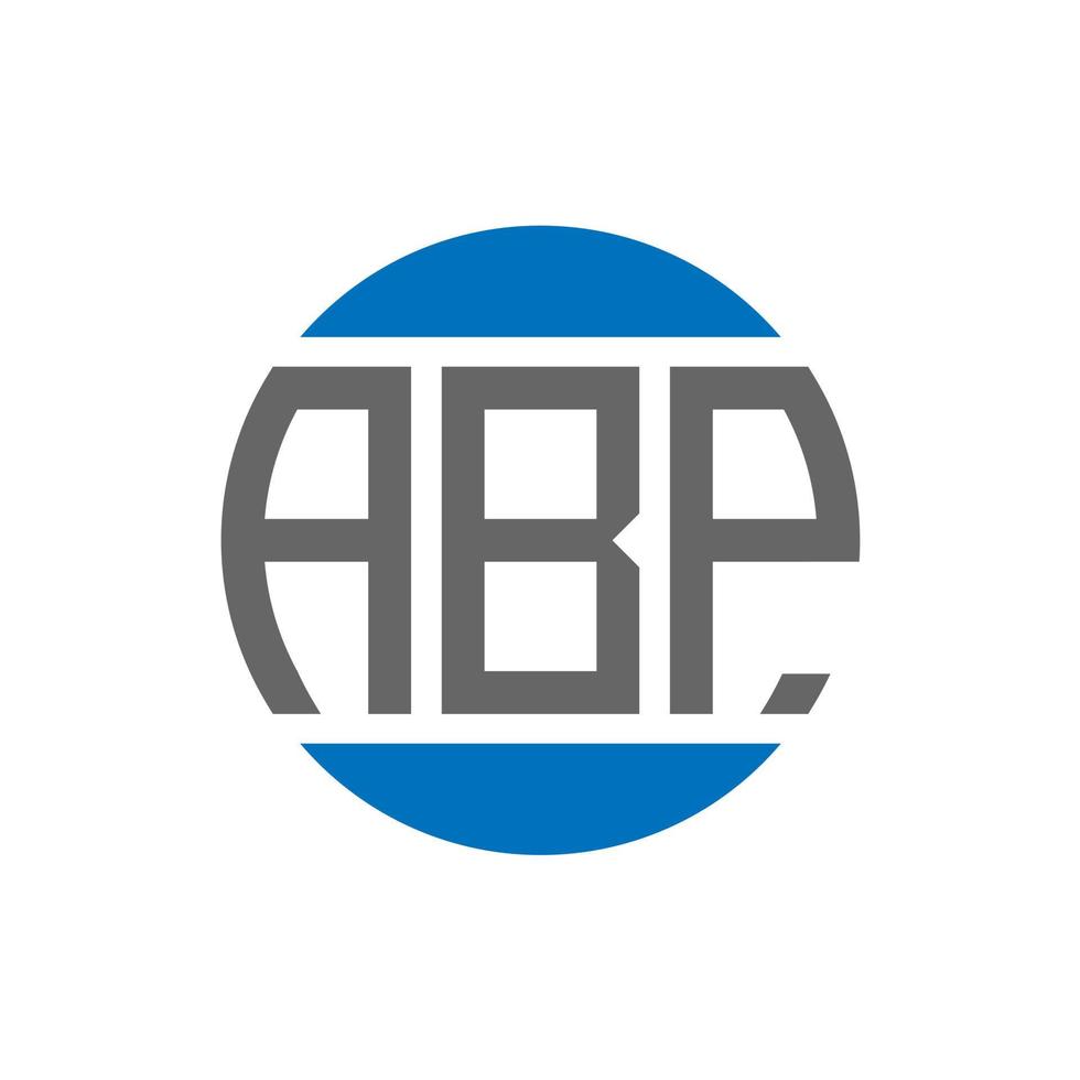 diseño de logotipo de letra abp sobre fondo blanco. concepto de logotipo de círculo de iniciales creativas abp. diseño de letras abp. vector