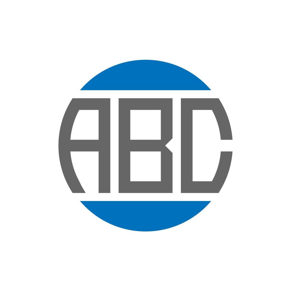 diseño de logotipo de letra abc sobre fondo blanco. concepto de logotipo de círculo de iniciales creativas abc. diseño de letras abc. vector