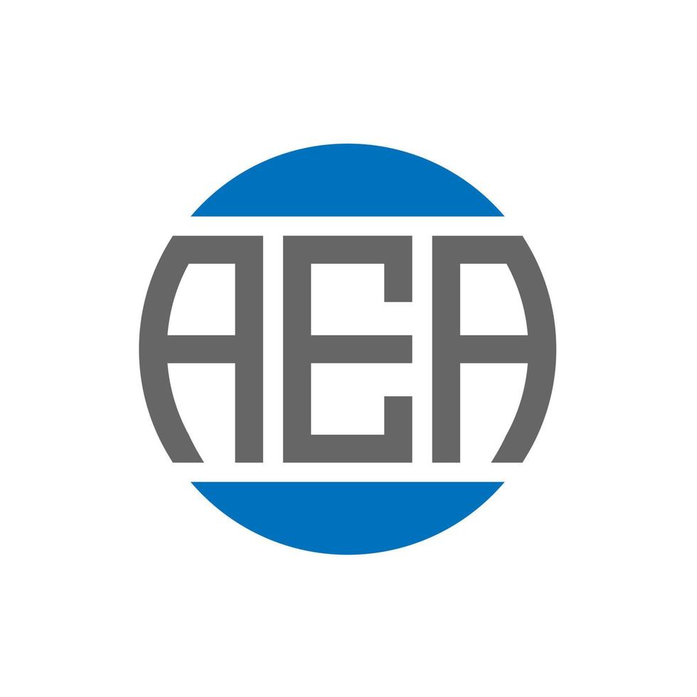 AEA letter logo design on white background. AEA creative initials circle logo concept. AEA letter design. vector