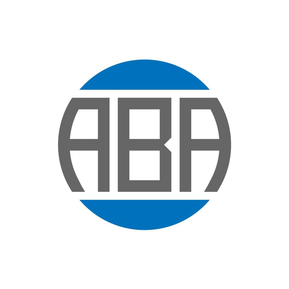ABA letter logo design on white background. ABA creative initials circle logo concept. ABA letter design. vector