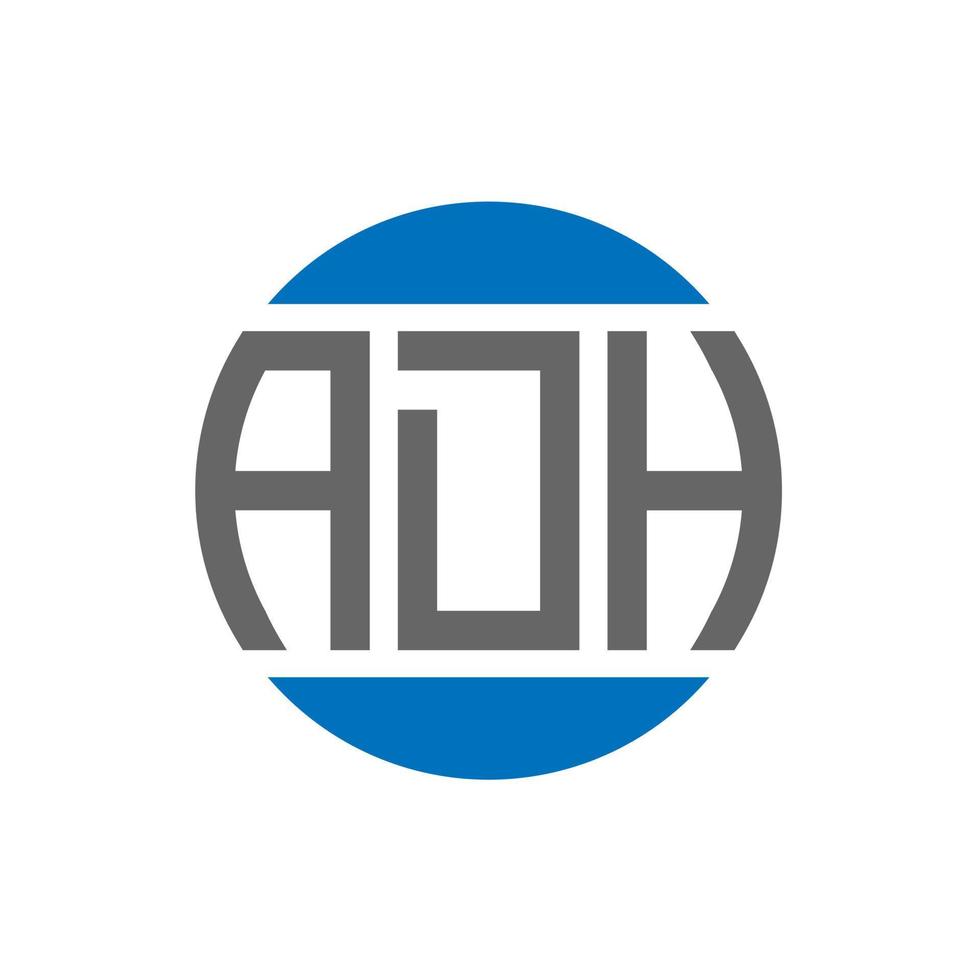 ADH letter logo design on white background. ADH creative initials circle logo concept. ADH letter design. vector