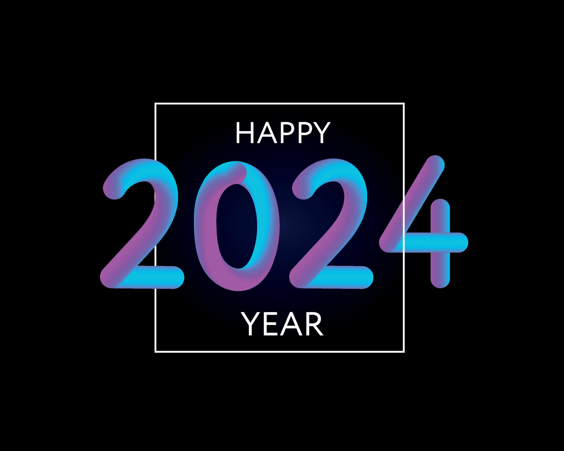 Happy new year 2023 2024 future metaverse neon text neon with metal