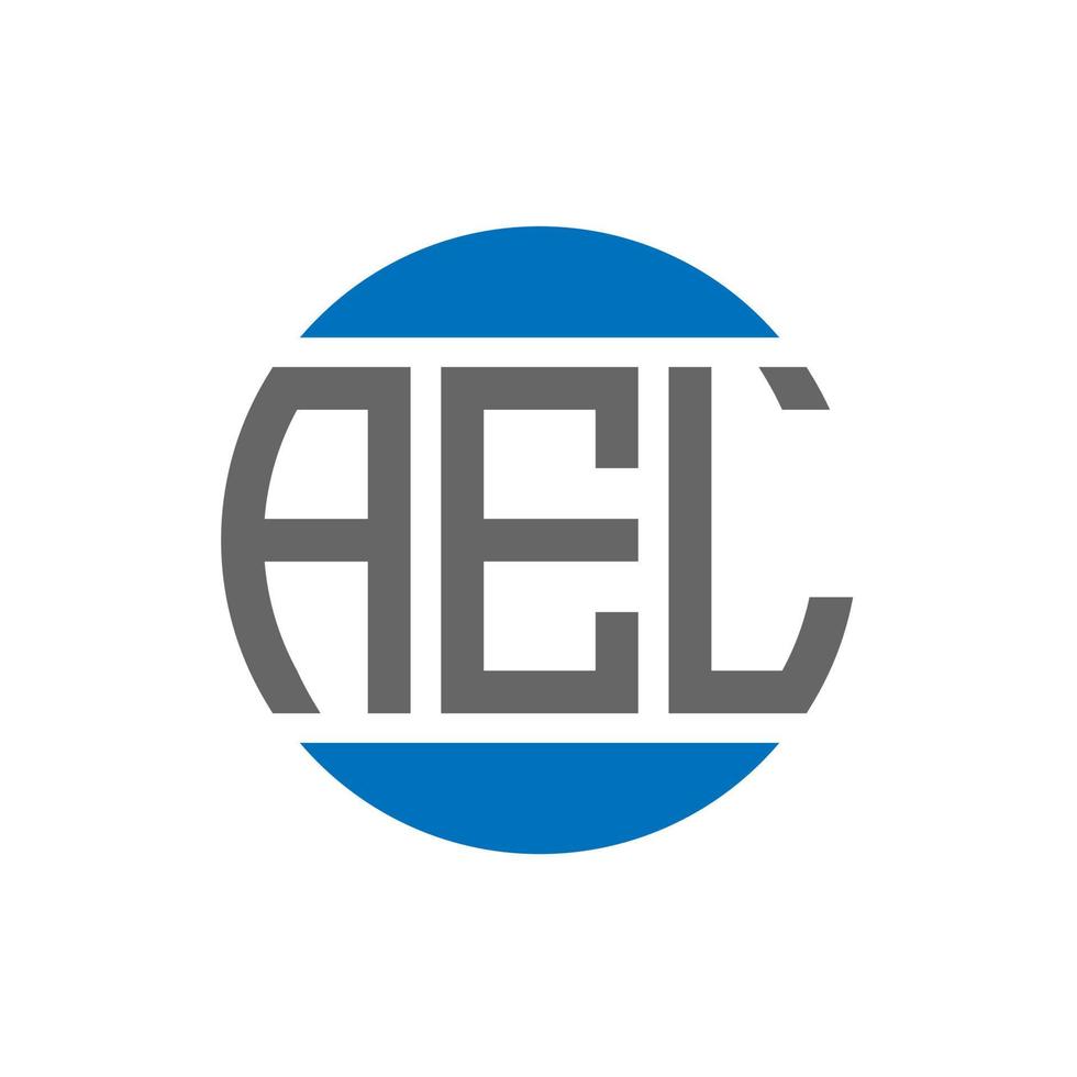 diseño del logotipo de la letra ael sobre fondo blanco. concepto de logotipo de círculo de iniciales creativas ael. diseño de letra ael. vector