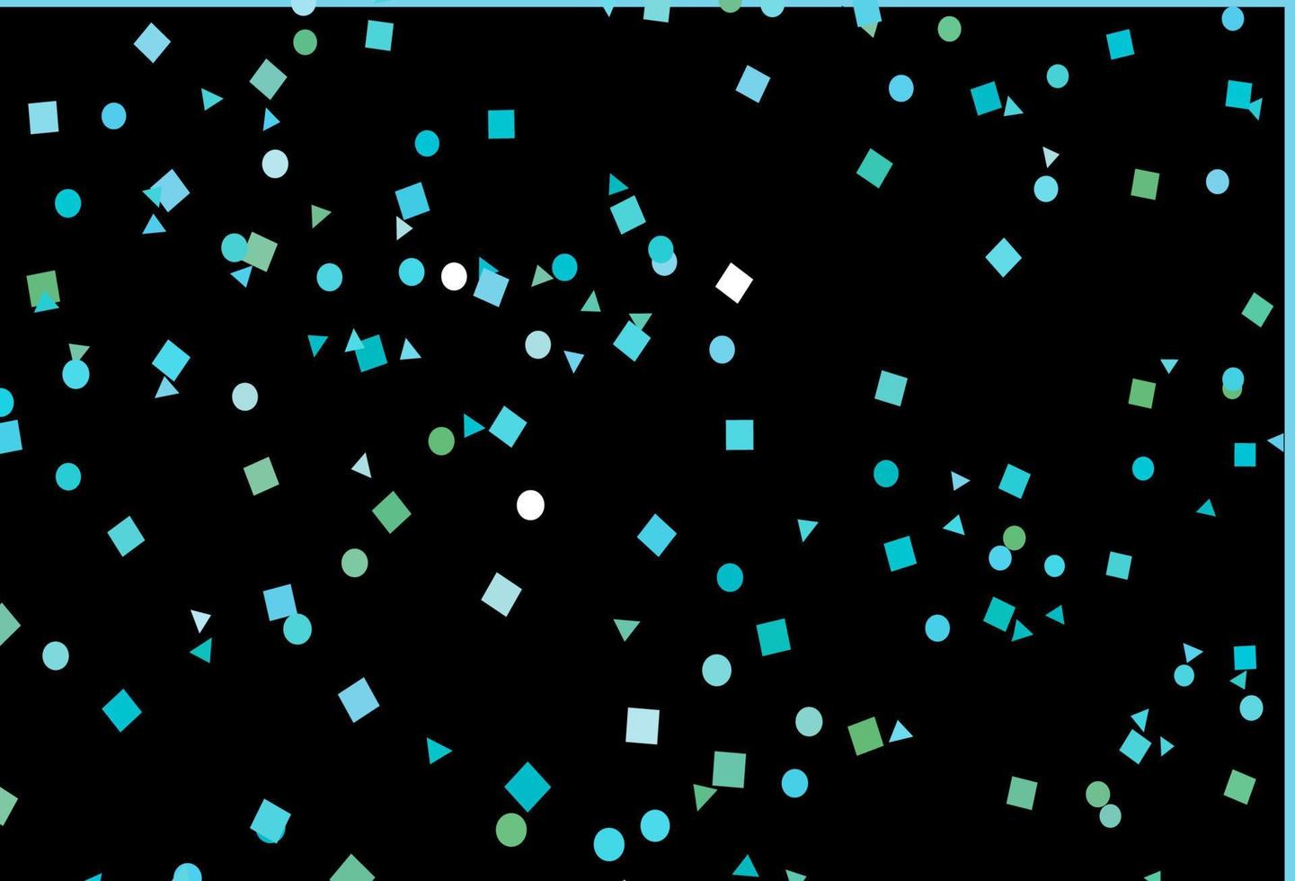 Light Blue, Green vector template with crystals, circles, squares.