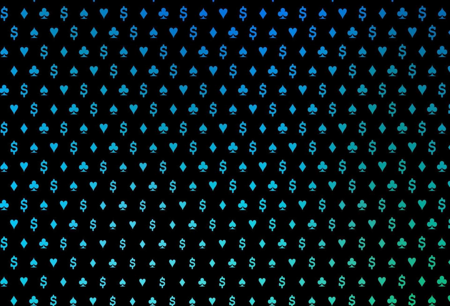 patrón de vector azul oscuro, verde con símbolo de tarjetas.