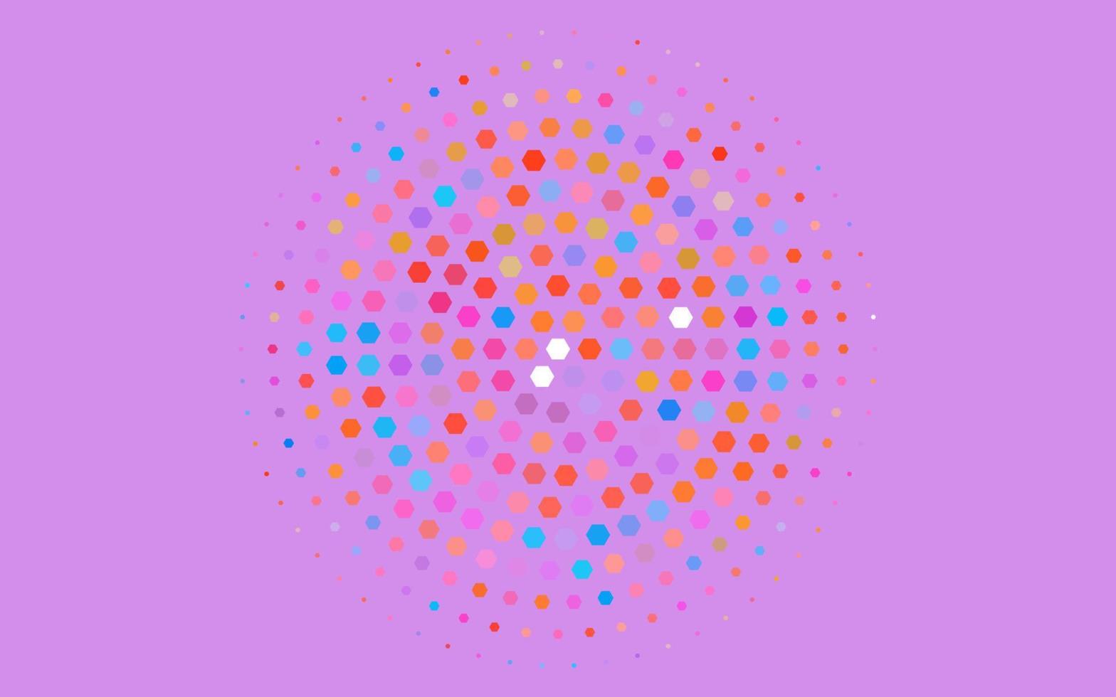 Light Multicolor, Rainbow vector cover with set of hexagons.