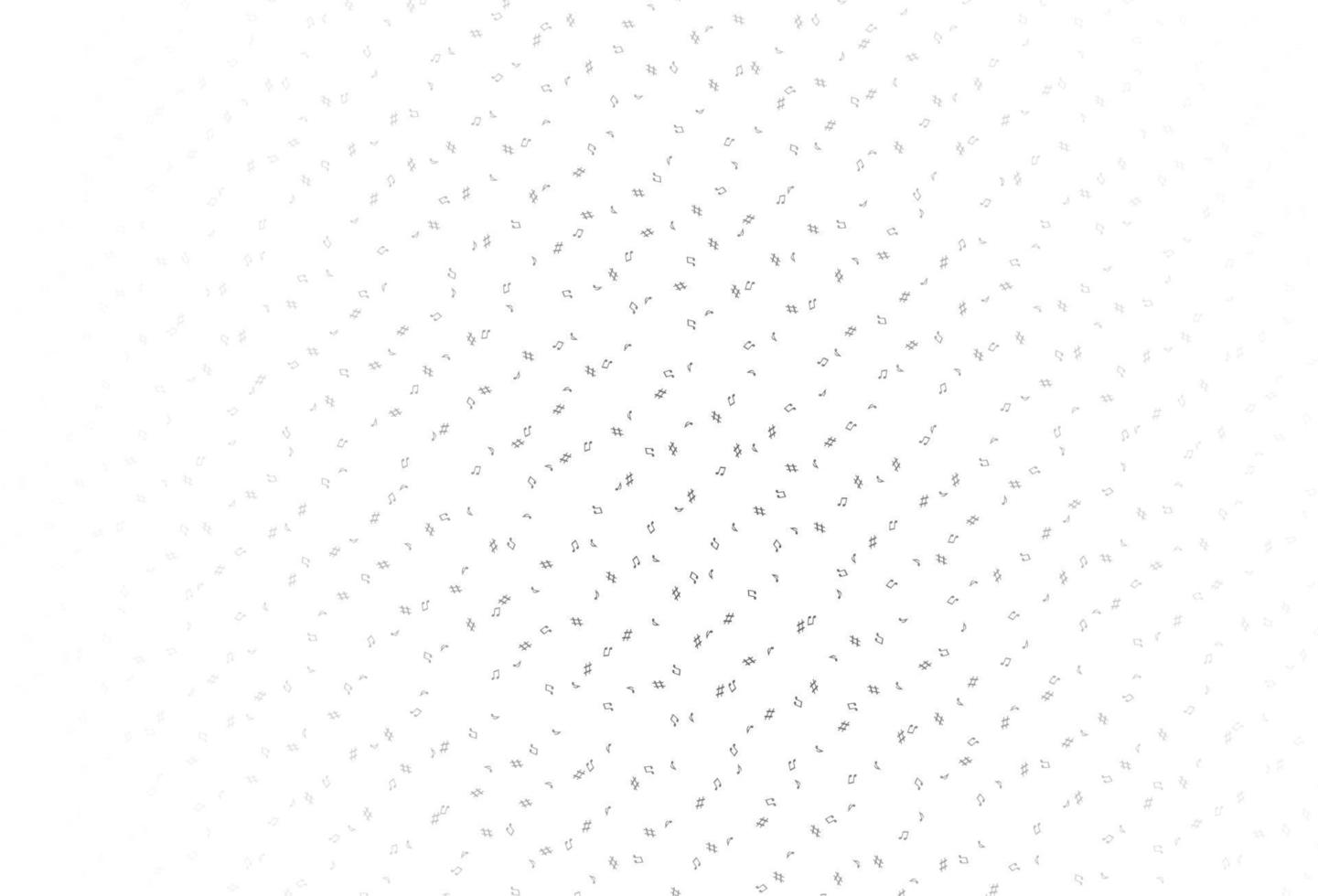 Light Silver, Gray vector texture with musical notes.