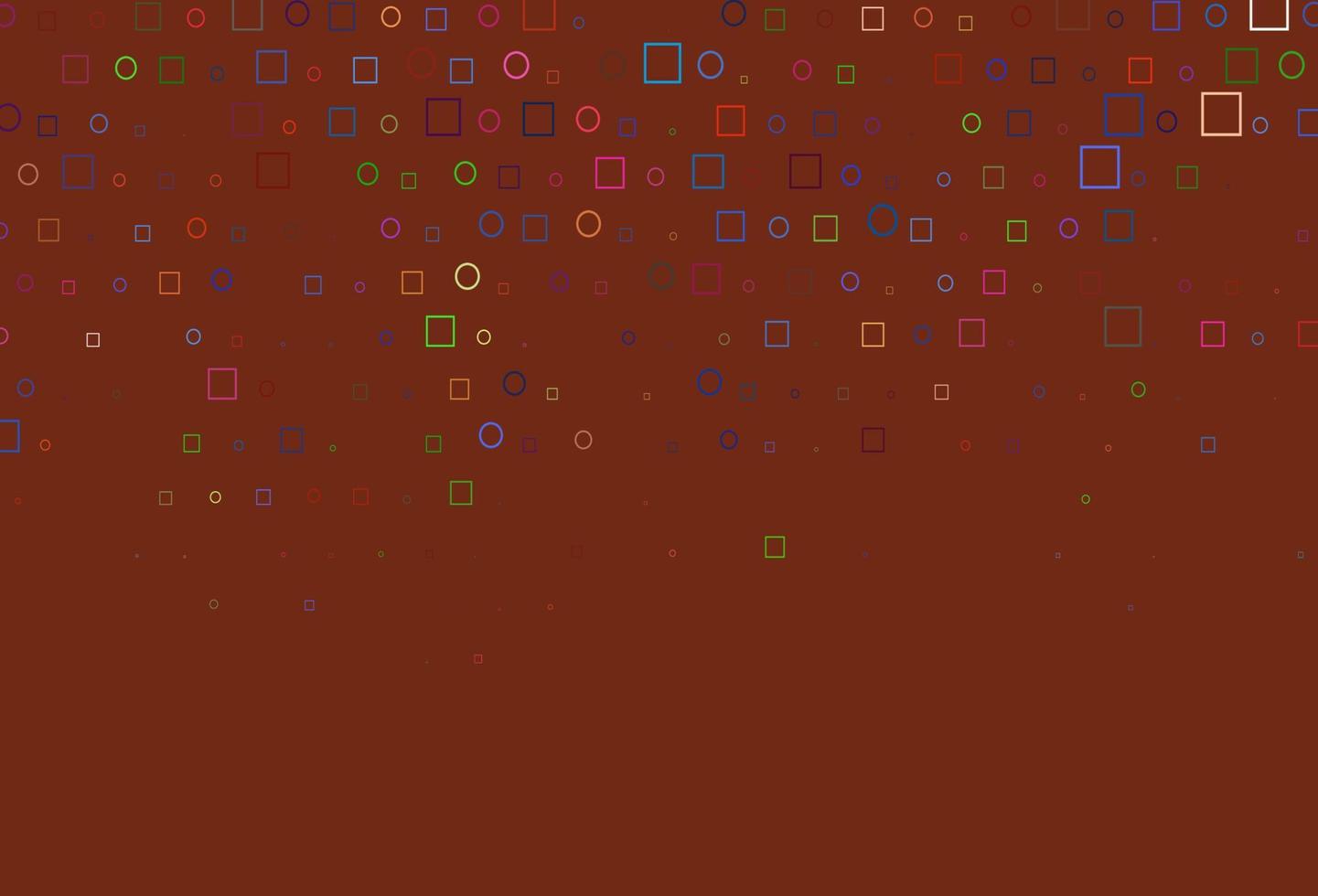 multicolor claro, telón de fondo vectorial del arco iris con puntos, manchas, cubos. vector