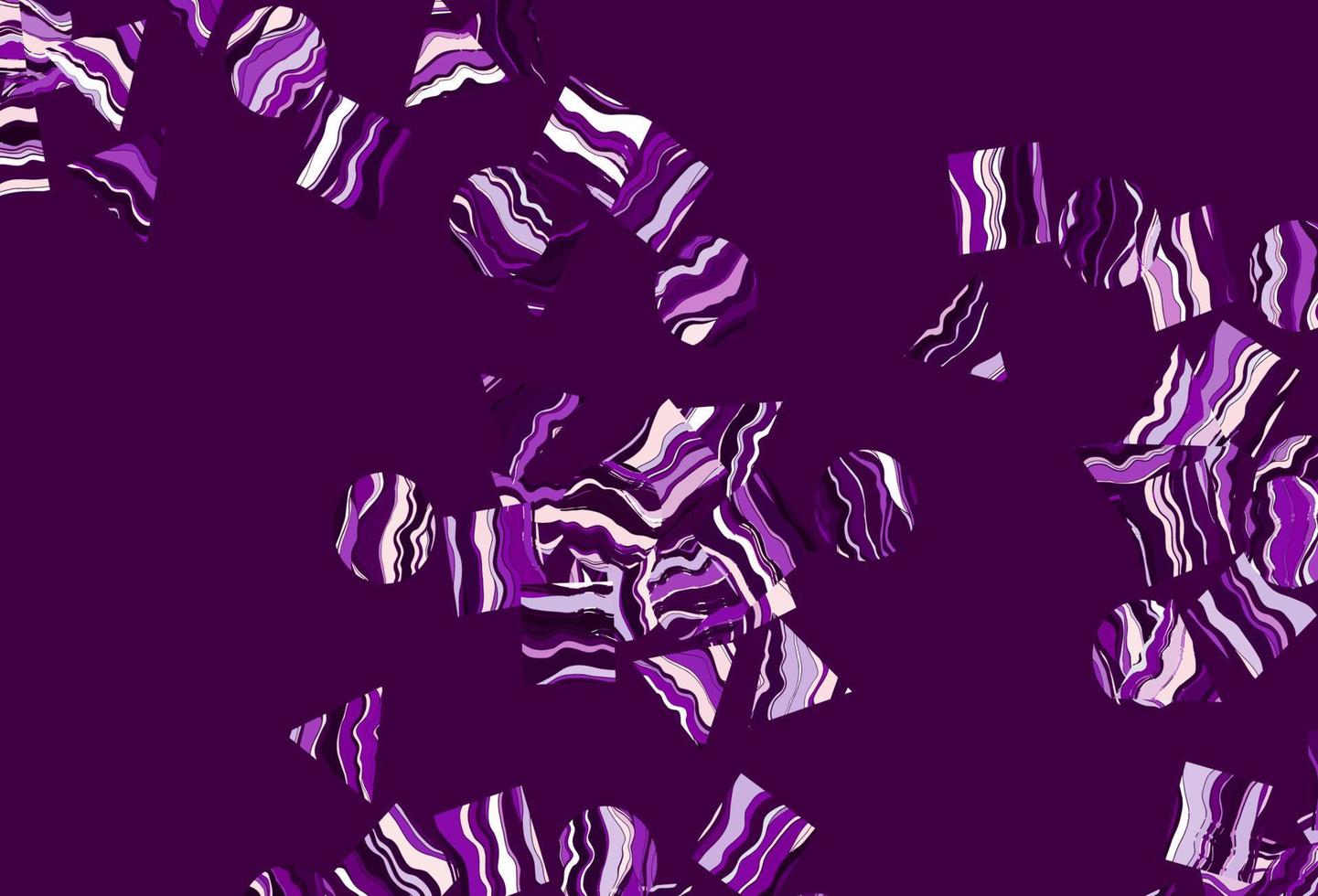 Light Purple vector template with crystals, circles, squares.