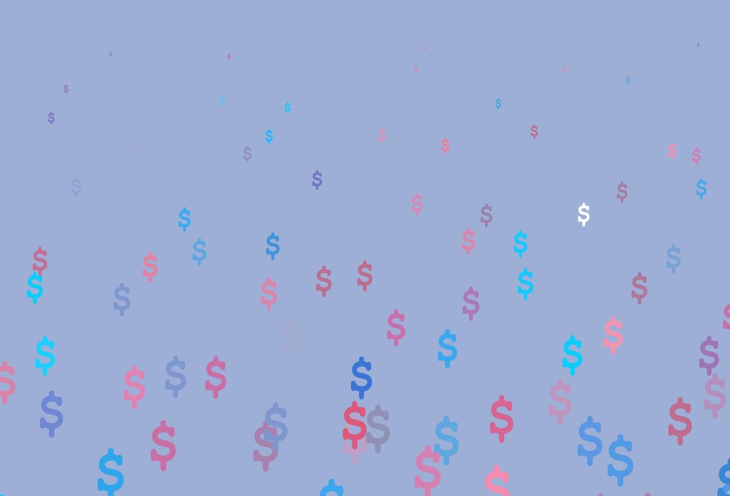 Light Blue, Red vector cover with Dollar signs.