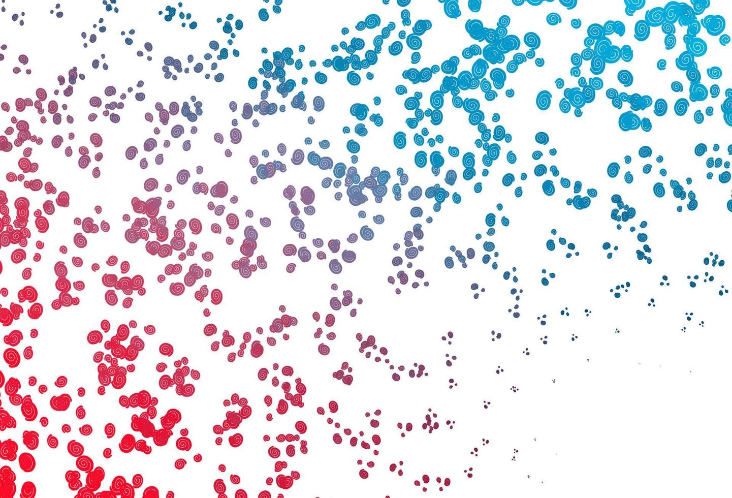 Light Blue, Red vector background with bent ribbons.