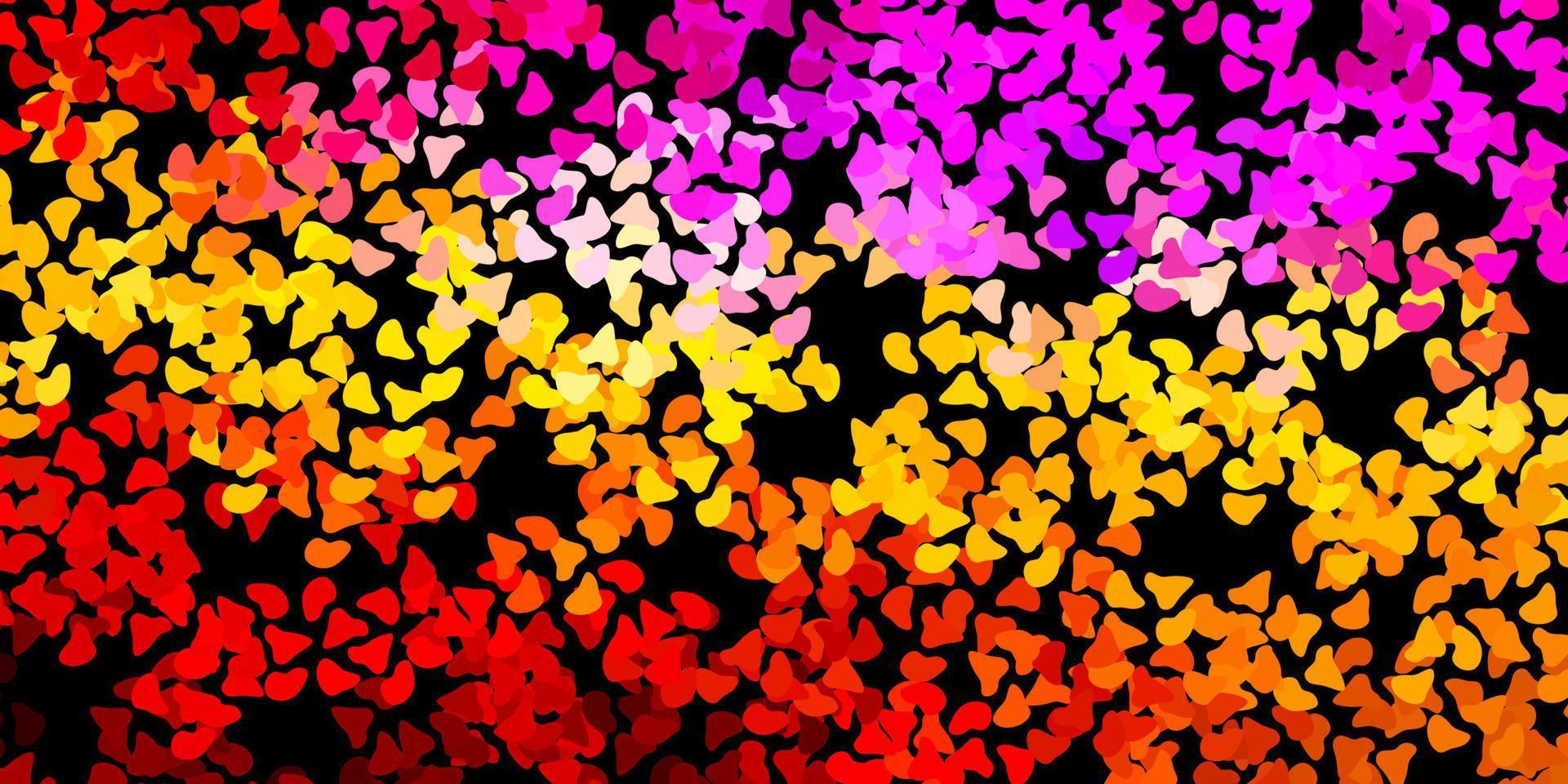 Dark multicolor vector texture with memphis shapes.