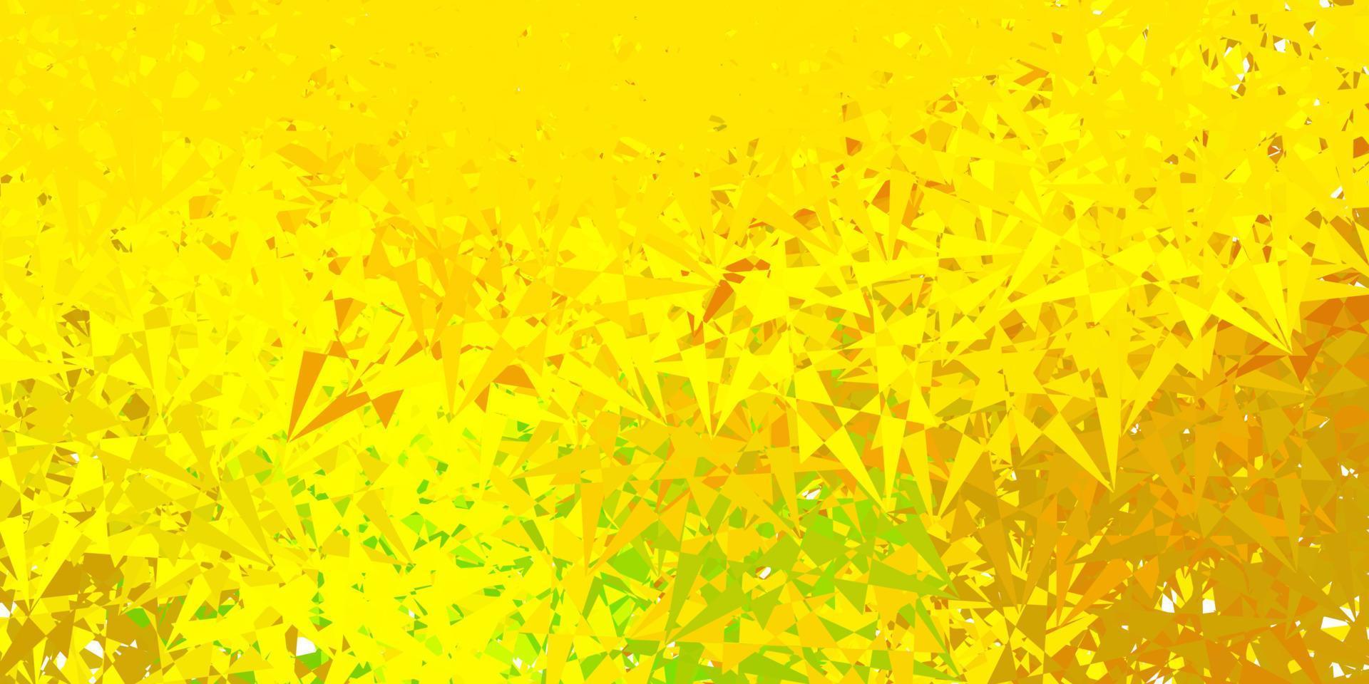 Light green, yellow vector background with polygonal forms.