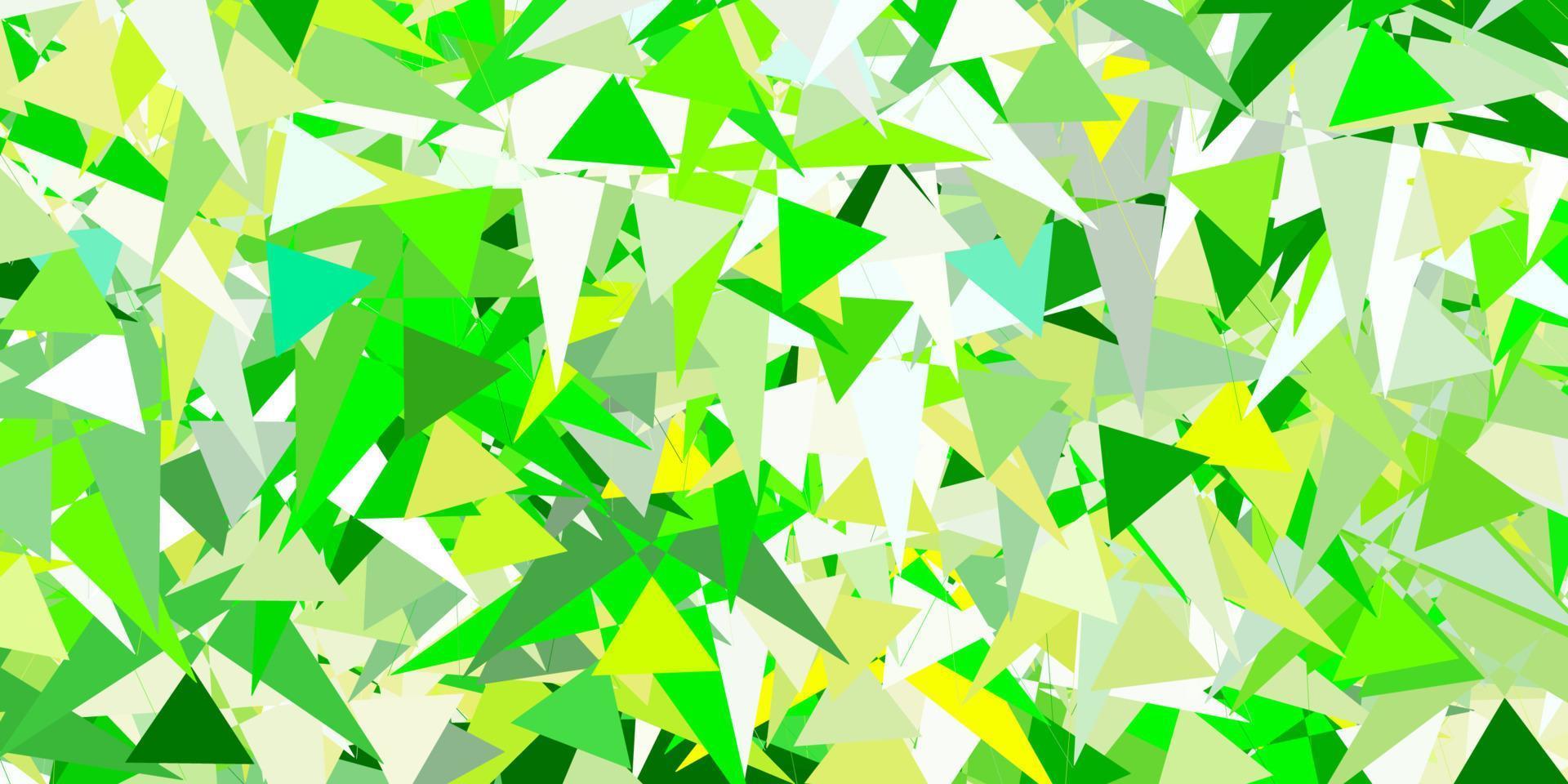 Light Green, Yellow vector background with triangles.