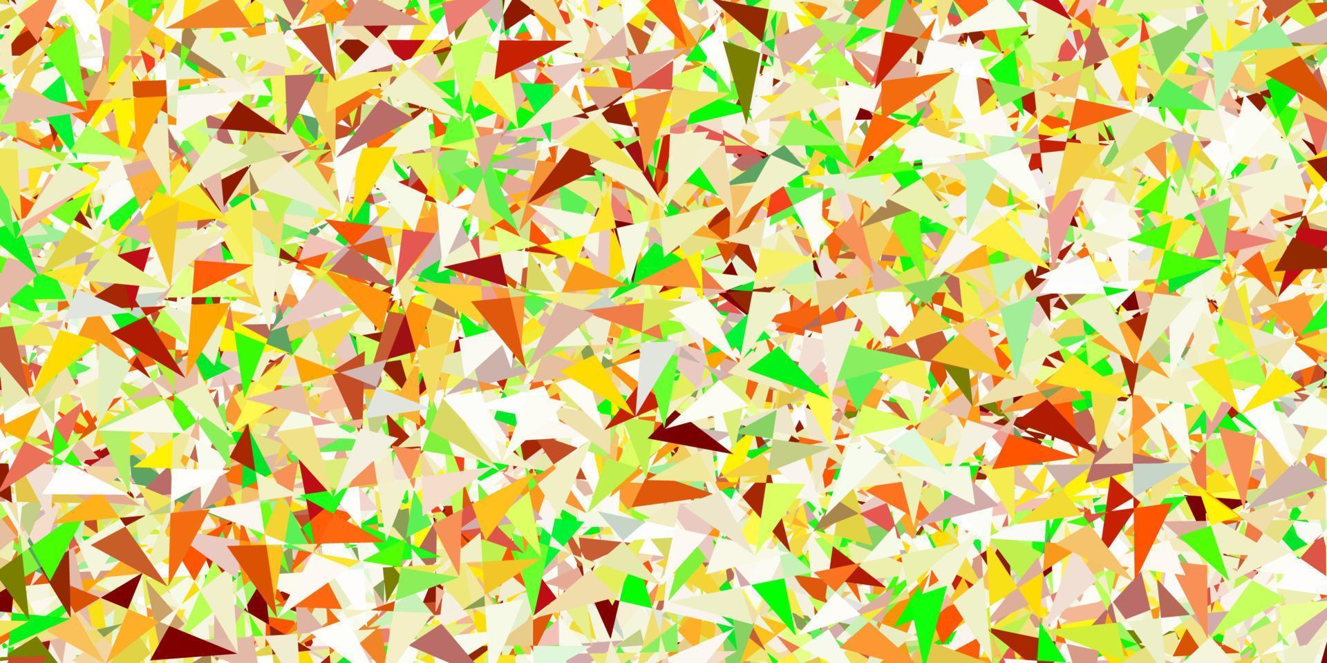 Light green, yellow vector template with triangle shapes.