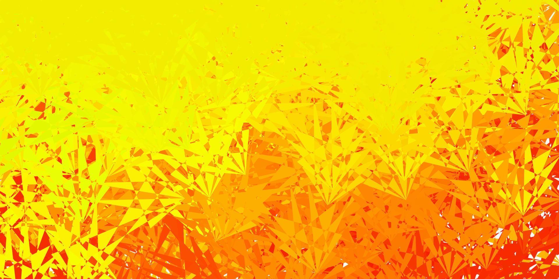 textura de vector verde oscuro, amarillo con triángulos al azar.