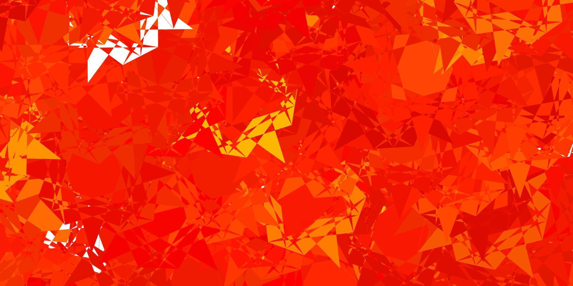 Light Orange vector pattern with polygonal shapes.