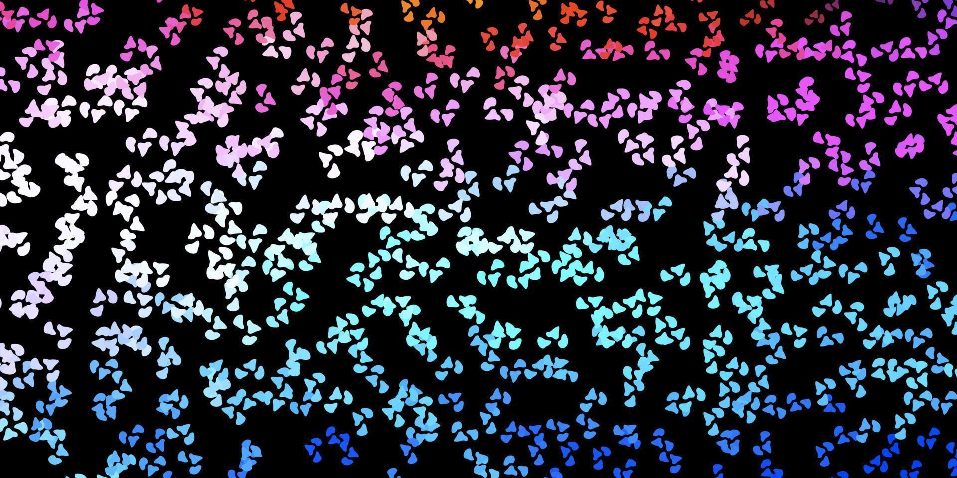 Dark multicolor vector backdrop with chaotic shapes.