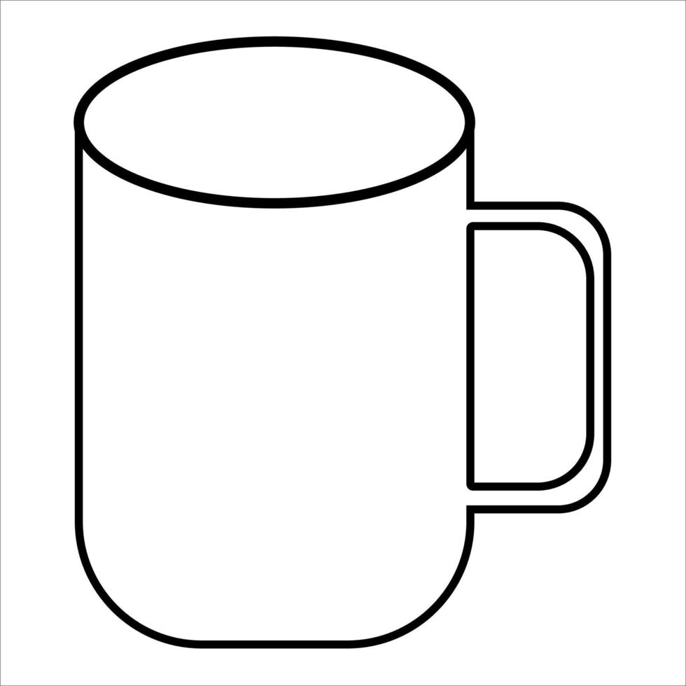 Vector, Image of cup, Black and white color, with transparent background vector