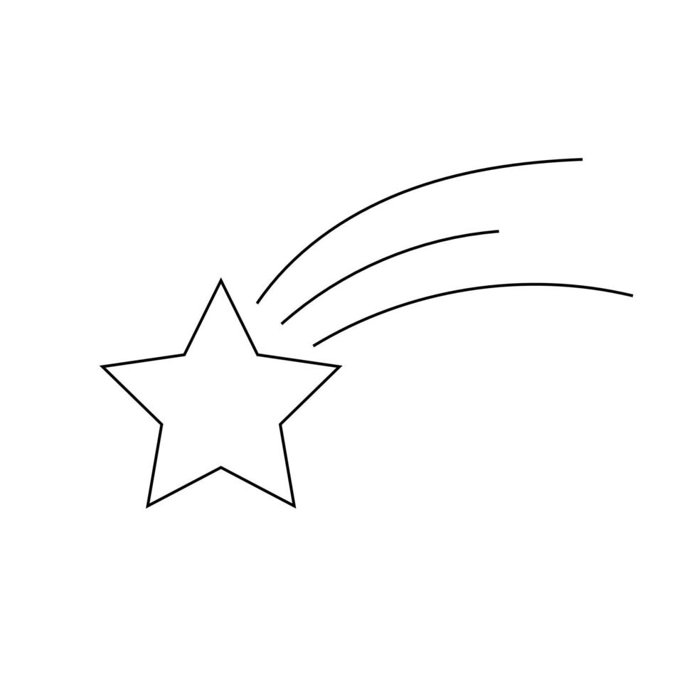 Outline of a shooting star on a white background 15484487 Vector Art at Outline of a shooting star on a white background 15484487 Vector Art at