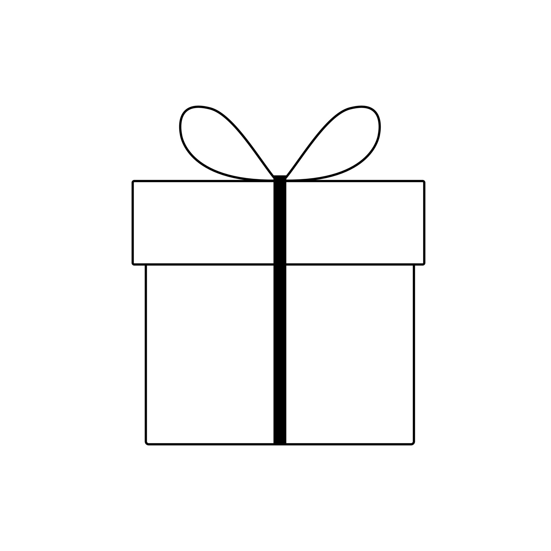 Gift box outline on white background 15484491 Vector Art at Vecteezy