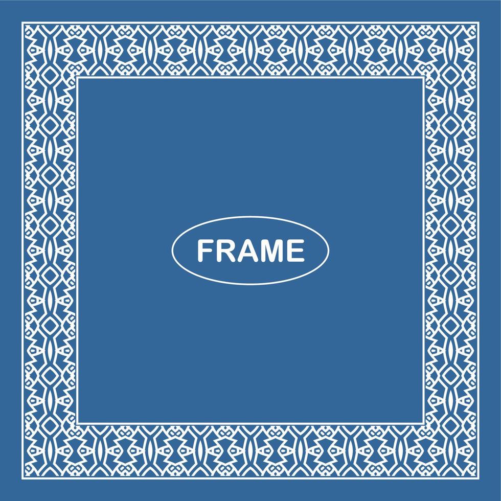 Vintage ornamental vector frame. Vector illustration template for design