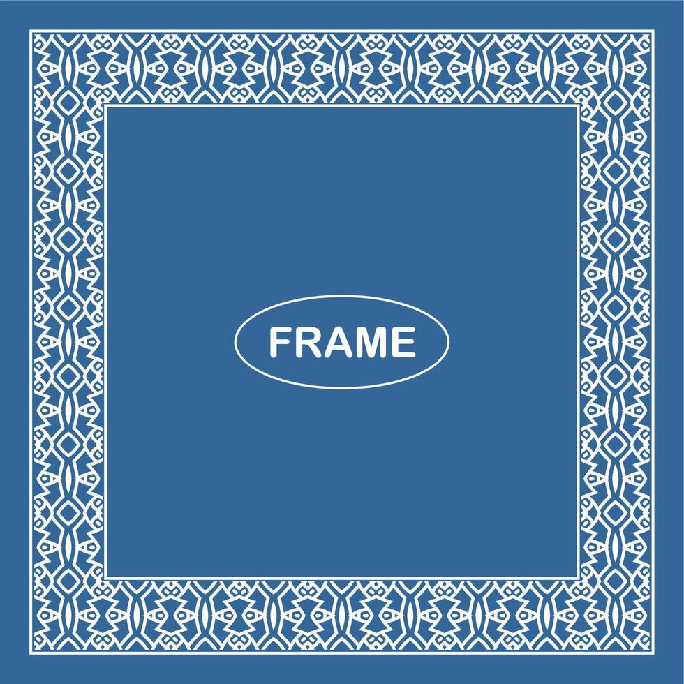 Vintage ornamental vector frame. Vector illustration template for design