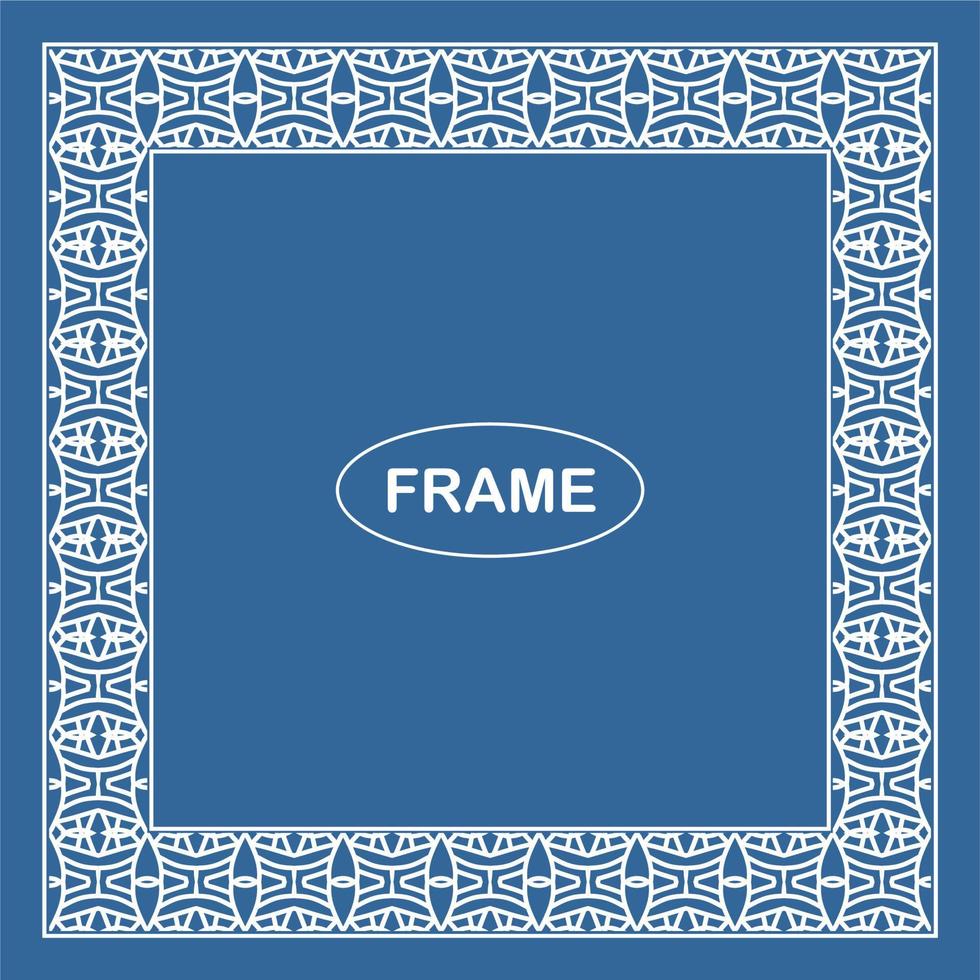 Vintage ornamental vector frame. Vector illustration template for design