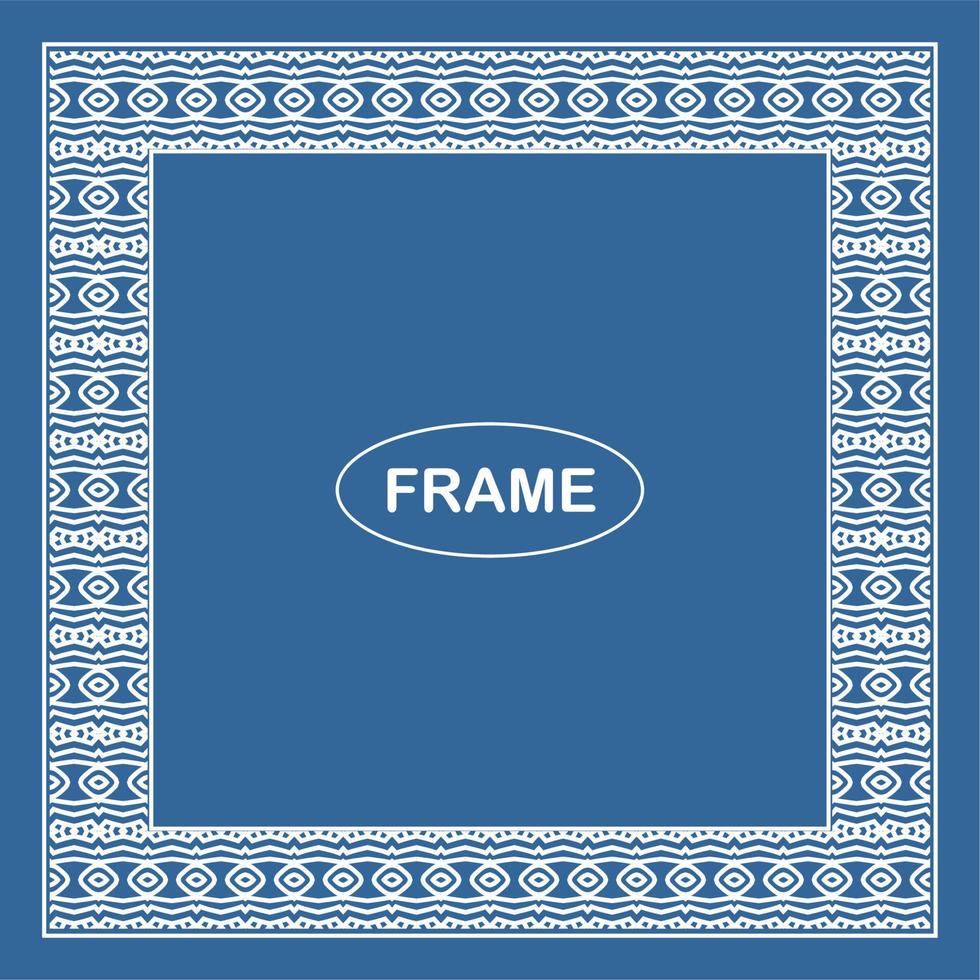 Vintage ornamental vector frame. Vector illustration template for design