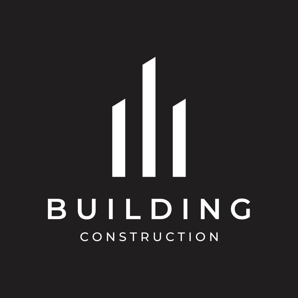 Logo design of modern and elegant luxury apartment buildings, houses, hotels and buildings isolated background.Logo for business,architecture, construction and building. vector