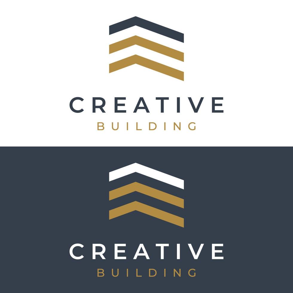 Logo design of modern and elegant luxury apartment buildings, houses, hotels and buildings isolated background.Logo for business,architecture, construction and building. vector