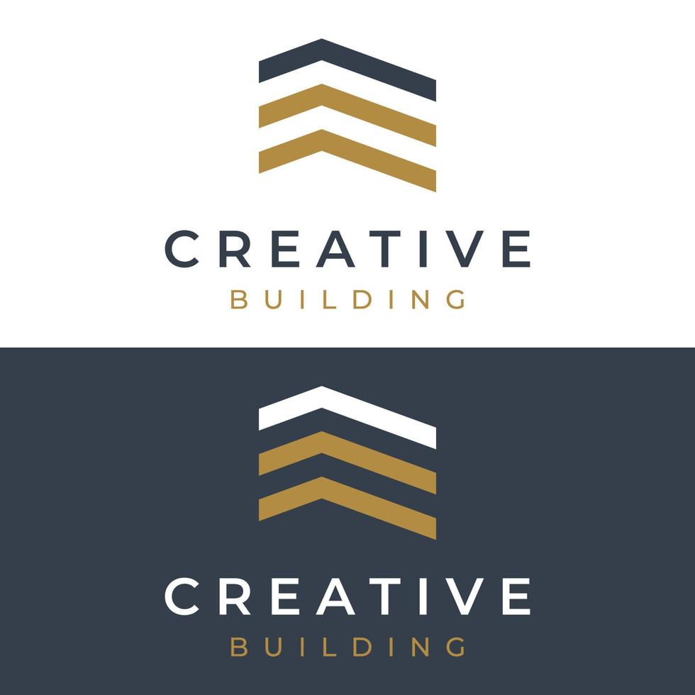 Logo design of modern and elegant luxury apartment buildings, houses, hotels and buildings isolated background.Logo for business,architecture, construction and building. vector