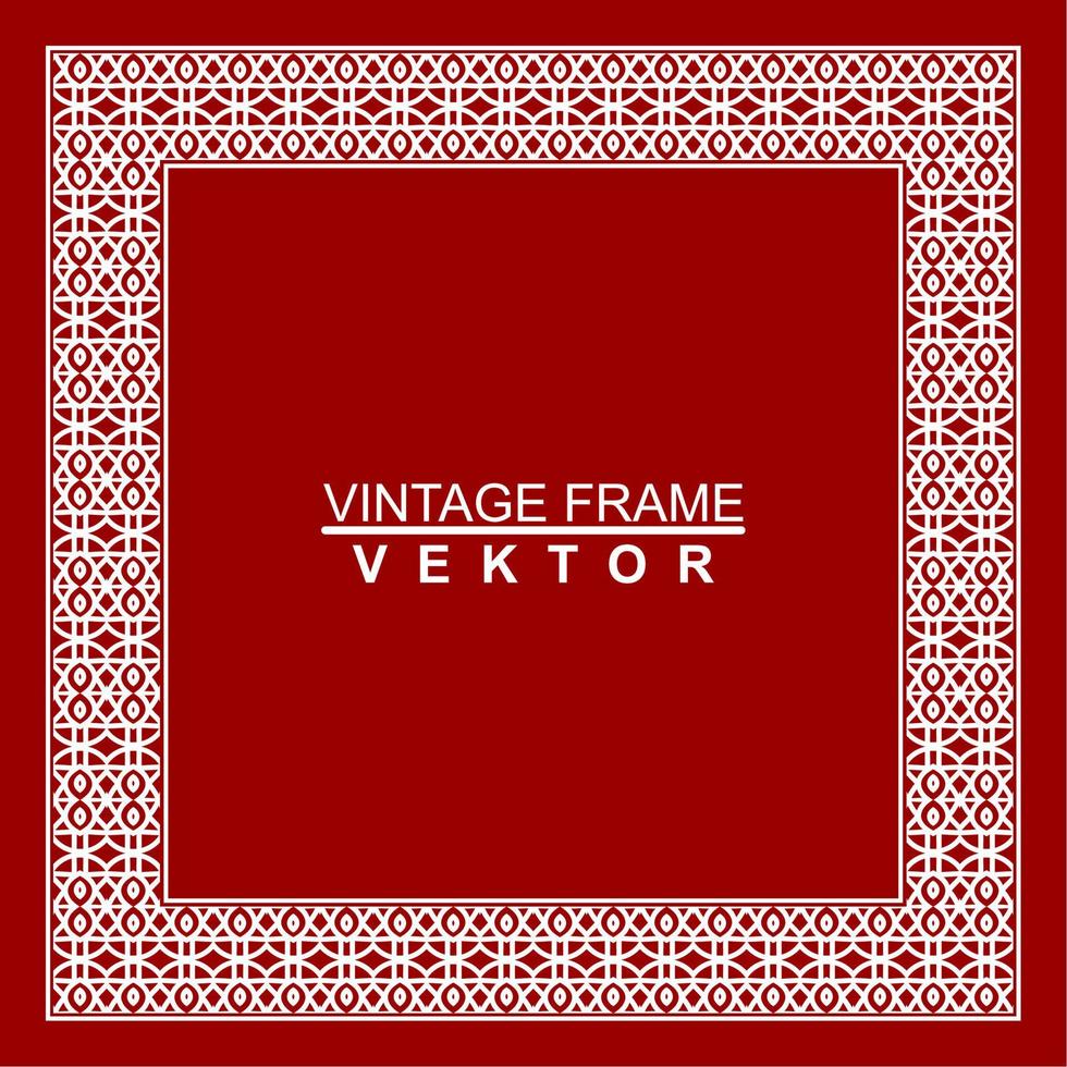 Vintage ornamental vector frame. Vector illustration template for design