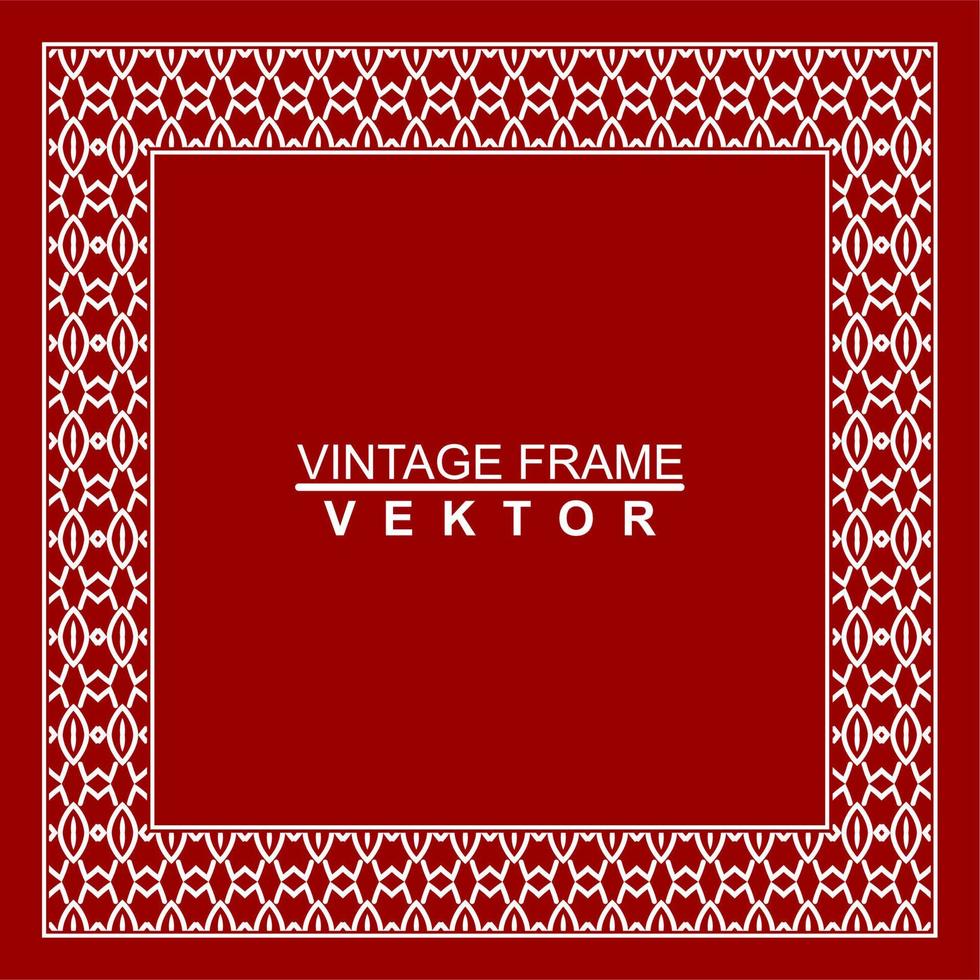 Vintage ornamental vector frame. Vector illustration template for design