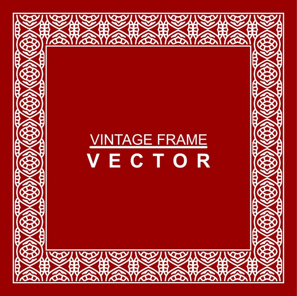 marco vectorial ornamental vintage. plantilla de ilustración vectorial para diseño vector