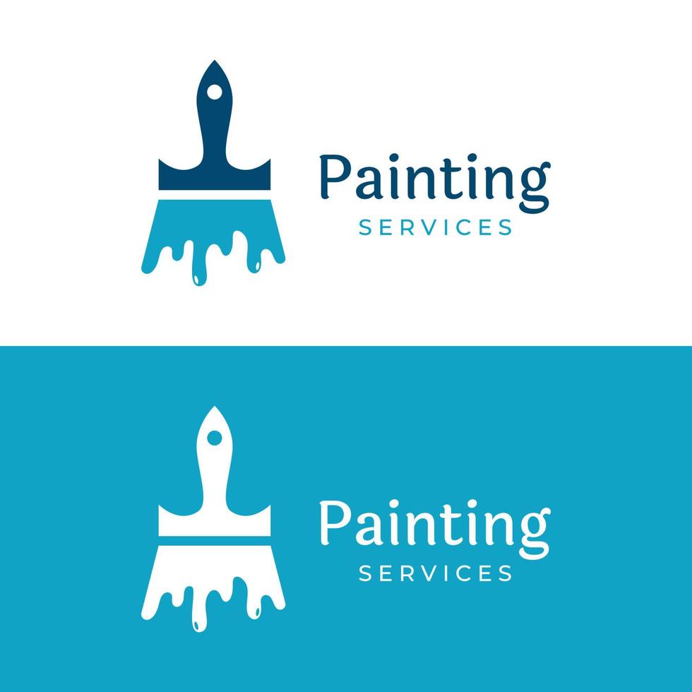 Abstract paint brush and house paint logo template creative design.With brush sign and modern brush strokes in colorful colors.Logo for business,paint company and paint shop. vector