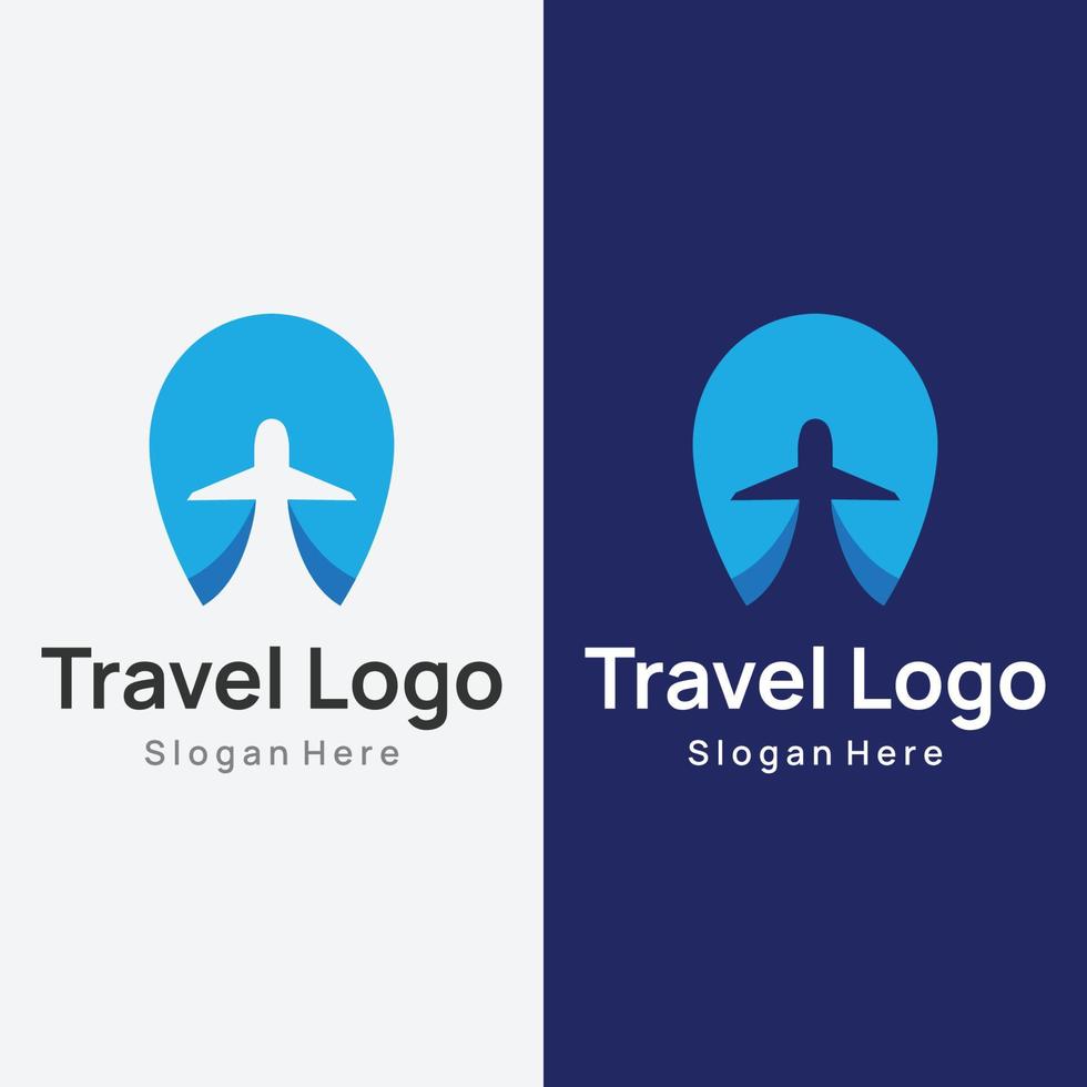 Airline ticket agency logo template design,vacation,traveling in summer isolated on background.logo for business,brand,agency and travel. vector