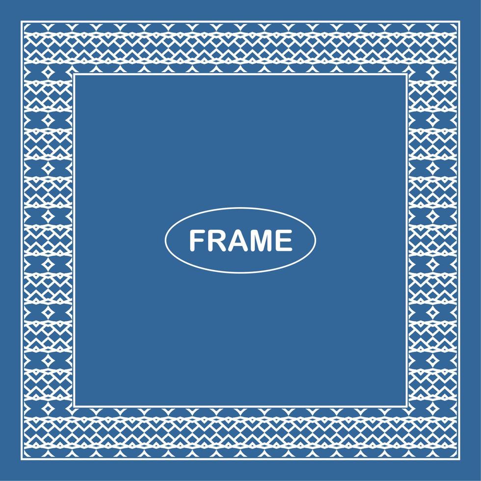 Vintage ornamental vector frame. Vector illustration template for design