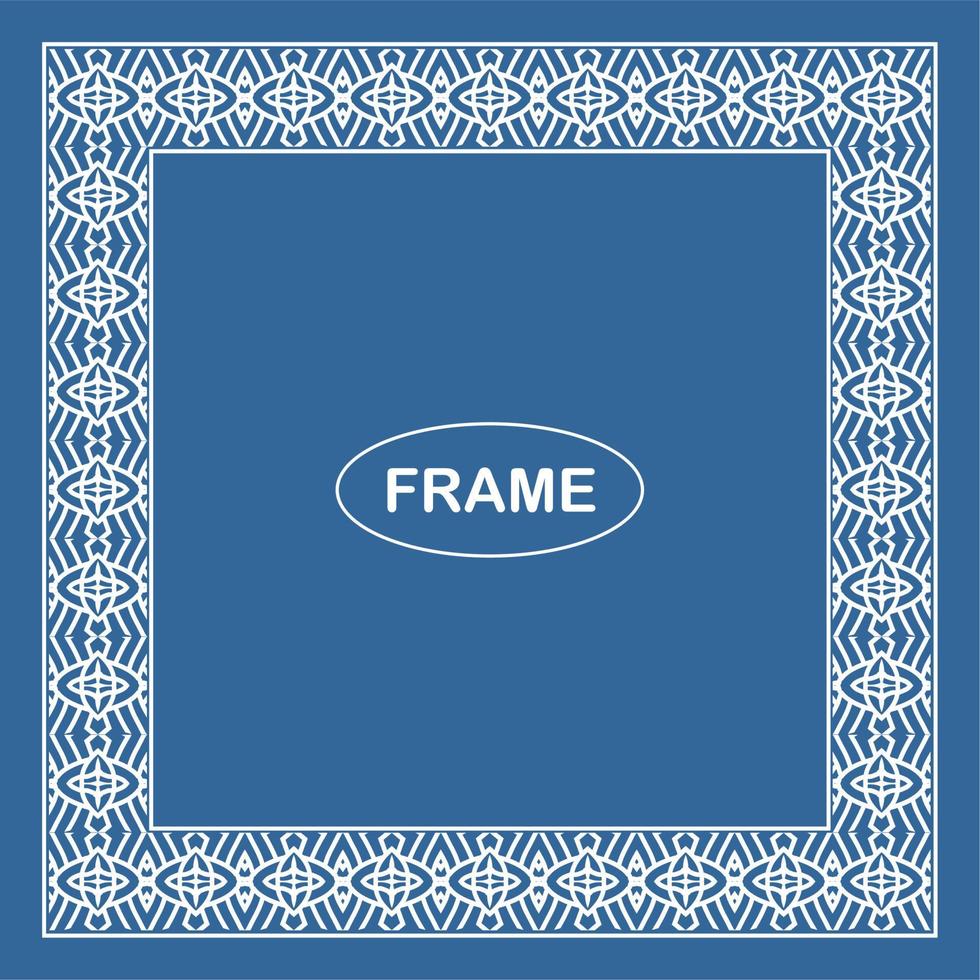 Vintage ornamental vector frame. Vector illustration template for design